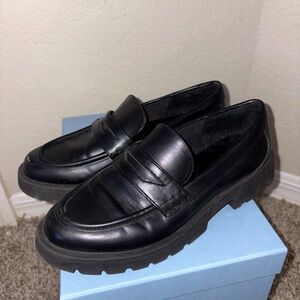 Black loafers